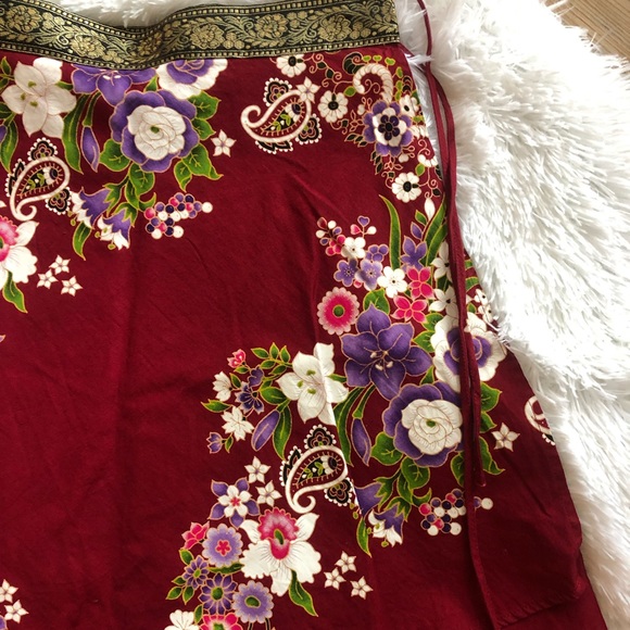 Floral Wrap Skirt - Picture 3 of 11